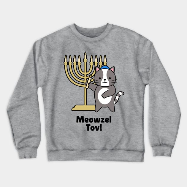 Meowzel Tov Crewneck Sweatshirt by Biddie Gander Designs